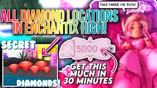 ALL DIAMOND LOCATIONS IN ENCHANTIX HIGH SECRETS REVEALED Royale High Secrets MERMAID HALO WINNER [upl. by Stickney903]