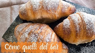 Cornetti Sfogliati Fatti in Casa  Come Quelli del Bar  Homemade Croissant [upl. by Ertnod]