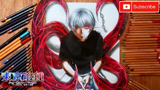 Drawing 3D kaneki Ken kagune Tokyo Ghoul [upl. by Ahsem735]