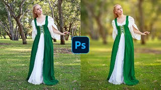 How To Blur Backgrounds in Photoshop FAST amp EASY [upl. by Ecidnacal]