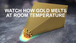 Watch how gold melts at room temperature [upl. by Carvey91]