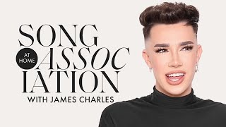 James Charles Sings Bruno Mars Miley Cyrus and Rihanna in a Game of Song Association  ELLE [upl. by Ymmit65]