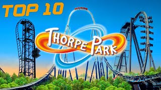 Top 10 THORPE PARK Rides 2024 [upl. by Avril]