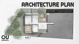 Easy Architecture Plan in Adobe Photoshop [upl. by Pazia]