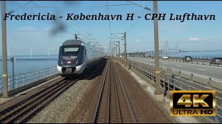 Führerstandsmitfahrt Dänemark 4K Fredericia  København H  CPH Lufthavn over Køge Nord med LYN 50 [upl. by Refinnaj54]