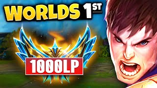 The Worlds FIRST Challenger Garen OneTrick 1000LP [upl. by Eleph]