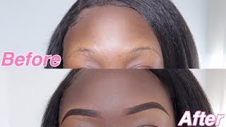 Easy CHEAP Eyebrow Tutorial In Depth  QueenKee [upl. by Anujra]