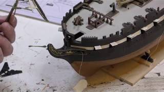 Revell USS Constitution Build 196 Scale [upl. by Etterrag468]