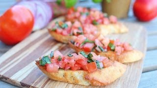 Italian Bruschetta Recipe  GetFitWithLeyla [upl. by Ammadis]