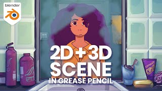 How We Animated a 2D  3D scene in Blender  Blender 282 [upl. by Remark66]