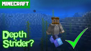 What Does DEPTH STRIDER Do in Minecraft [upl. by Ilojne]