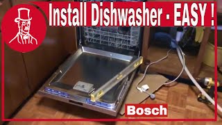 How to Install a Dishwasher  Bosch 800 series  40 db [upl. by Yspyg]