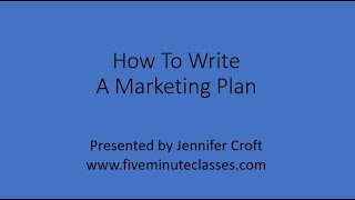 How To Write A Marketing Plan [upl. by Katzir]