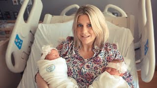 TWINS TWICE LABOR AND HOSPITAL DELIVERY  Michigan Family Newborn Birth Story  Vlog [upl. by Haerdna]