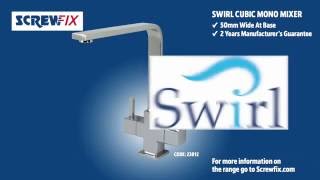 SWIRL CUBIC SINK MOUNTED MONO MIXER KITCHEN TAP CHROME  Screwfix [upl. by Engedi]