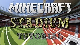 Minecraft Stadium Tutorial  Part 1  The SoccerFootball FieldPitch [upl. by Chloette]