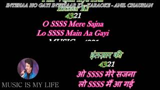 Inteha Ho Gayi Intezaar Ki  Karaoke With Lyrics Engamp हिंदी [upl. by Liatnahs]