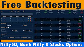 Free Backtesting Nifty  Bank Nifty and Stocks Options [upl. by Marvella]