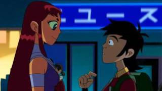 Teen Titans  trouble in Tokyo love moments Robin and Starfire [upl. by Alben]