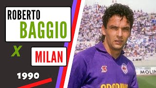 Roberto Baggio Fiorentina x Milan  1990 [upl. by Salisbury]