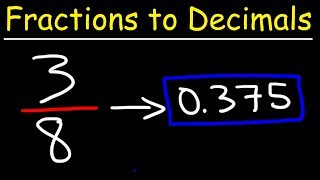 How To Convert Fractions to Decimals [upl. by Adeys762]