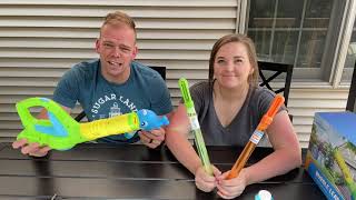 Eagle Stone Bubble Toys Review and Play  Whale Bubble Gun Bubble Leaf Blower Bubble Wands [upl. by Enerak]