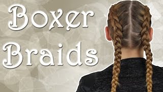 Boxer Braids  Variante 1 holländischer Zopf  haareflechten [upl. by Mohammed175]