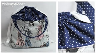 Drawstring Project Bag  Sewing How to [upl. by Joette]