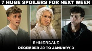 7 Emmerdale Spoilers for Next Week  December 30 to January 3 [upl. by Ralat]