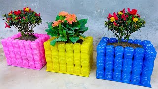 Good Idea  Recycling Plastic Bottles to Make Beautiful Planter Pot For Your Garden [upl. by Isacco722]