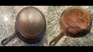 Vintage Cast Iron Overhaul from Cruddy to Like New  Part 1 [upl. by Yssirhc]