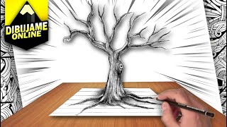 COMO DIBUJAR UN ARBOL SIN HOJAS [upl. by Julianna]