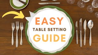 How to Set a Dinner Table with Cutlery FULL TUTORIAL [upl. by Ayet475]