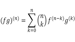 Leibniz rule for derivatives  proof binomial theorem connection [upl. by Mariya]