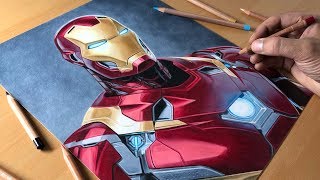 Drawing Iron Man  Timelapse  Artology [upl. by Adar]