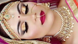 INDIAN BRIDAL LONG LASTING Summer WATERPROOF Makeup Tutorial गर्मी में दुल्हन का मेकअप कैसे करें [upl. by Enomes]