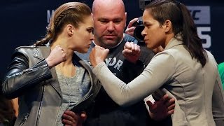 UFC 207 Ronda Rousey vs Amanda Nunes Staredown [upl. by Burrows]