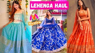 Myntra Lehenga Haul  Branded Designer Lehengas for EngagementSangeetWedding [upl. by Larrej]