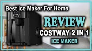 COSTWAY 2 in 1 Countertop Ice Maker with Builtin Water Dispenser Review [upl. by Sammons]