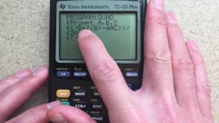 How to Program a Quadratic Solver for TI8384 [upl. by Eriuqs]