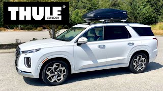 Thule Wingbar Evo amp Thule Cargo Box Install 20202023 Hyundai Palisade [upl. by Atcele178]