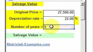 Salvage Value Calculation [upl. by Ferdie988]