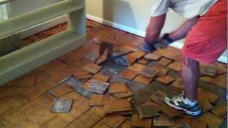 How to remove Parquet Hardwood Flooring [upl. by Ginder]