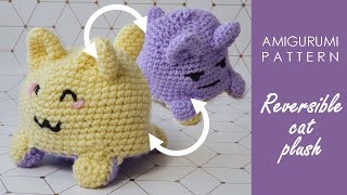 Beginner Crochet Pattern Reversible Cat Plush includes stitch guide [upl. by Limoli]