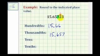 Examples Rounding Decimals [upl. by Ahsimin386]