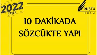 10 DAKİKADA  Sözcükte Yapı  RÜŞTÜ HOCA [upl. by Bob]