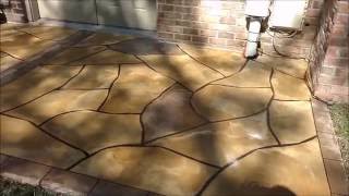 Wilmington Concrete Resurfacing Before and After Flagstone [upl. by Aciras]