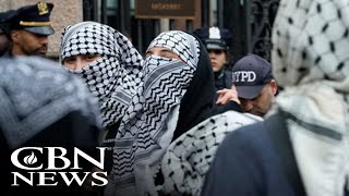 Violent AntiIsrael Protest Erupts at Barnard College [upl. by Benn264]