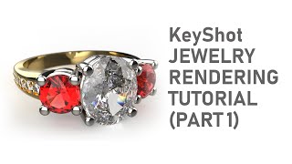 KeyShot Step by Step Basic Jewelry Rendering Part 1 File Preparation and Materials [upl. by Doreg]