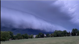 UNCUT Severe Thunderstorm Warning for Libertyville Illinois EPIC SHELF CLOUD 08242021 4K [upl. by Acina200]